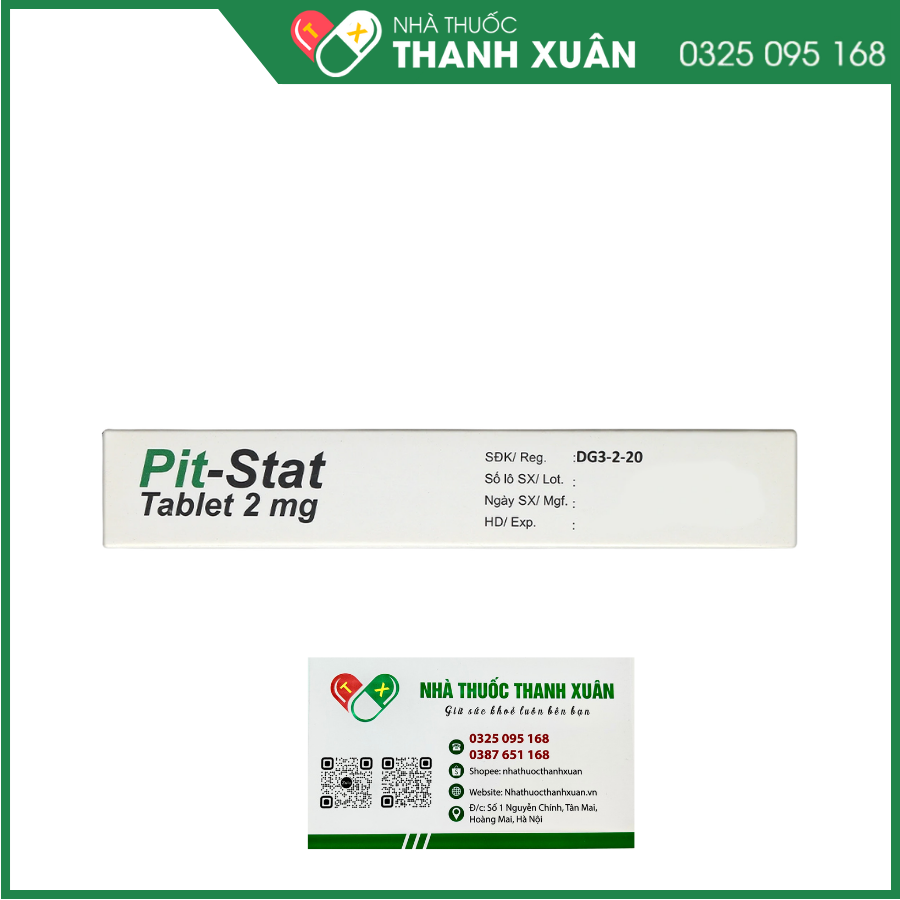 Pit-stat Tablet 2 mg giảm cholesterol toàn phần
